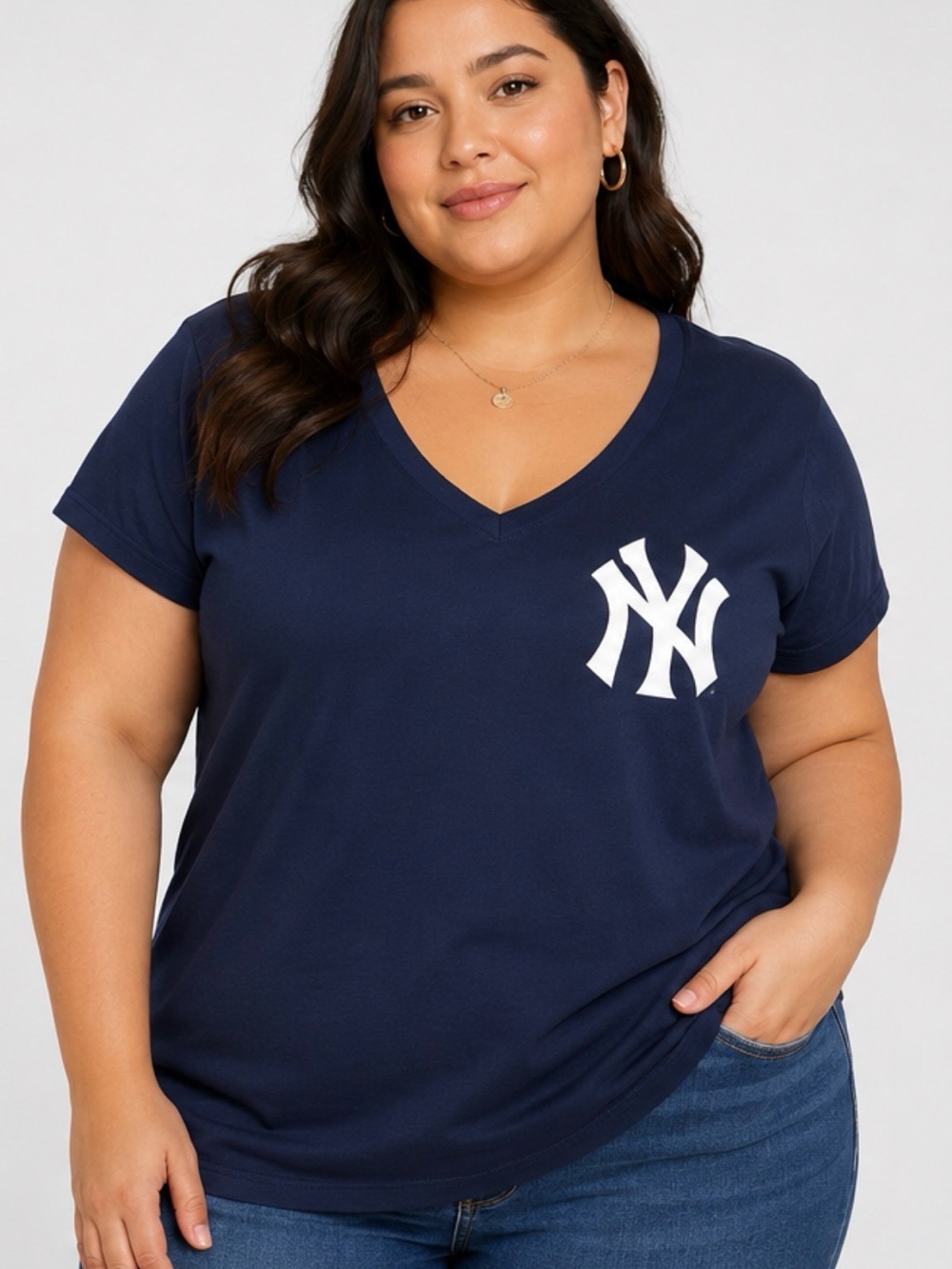 New York Yankees Juan Soto #22 Women’s Navy V-Neck T-Shirt 3XL NWT Fanatics